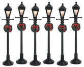 Lemax Accessory Lemax Christmas Village Accessory, Gas Lantern Street Lamp, Set of 6, B/O(4.5V)